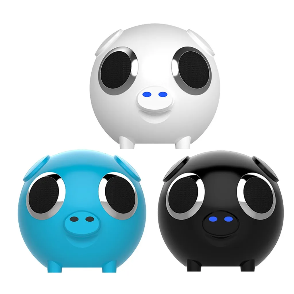 M20 Cute Pig Shape Double Speaker Music Player Wireless Bluetooth Power Bank Support Radio Drop Shipping 318#2 | Электроника