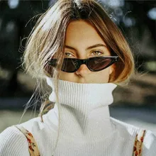 Кошачий глаз солнцезащитные очки женские маленькие треугольные очки винтажные стильные кошачий глаз солнцезащитные очки женские UV400 очки красный Hawksbill