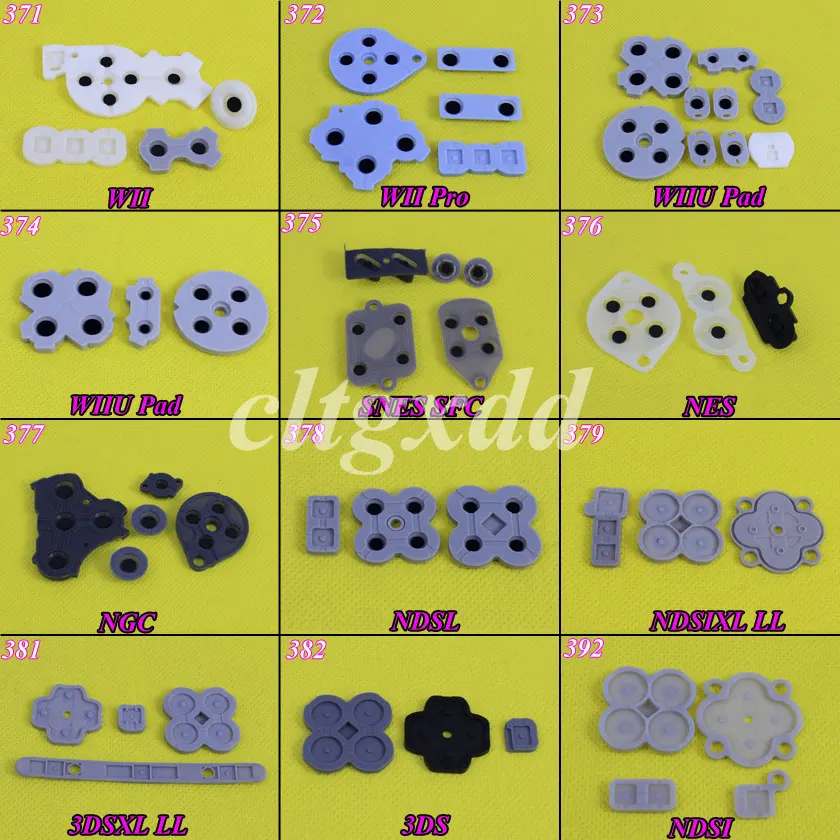 cltxdd Conductive Rubber Button D-Pad Pads Repair For WII Pro WIIU Pad for Nintendo GC DSL SNES NES For 3DS 3DSXL LL