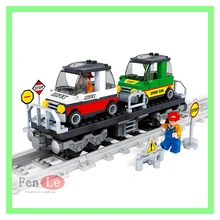 Ausini 186 шт. городской поезд с рельсовыми дорожками строительный блок кирпичная Игрушка совместима с Technic игрушки для детей