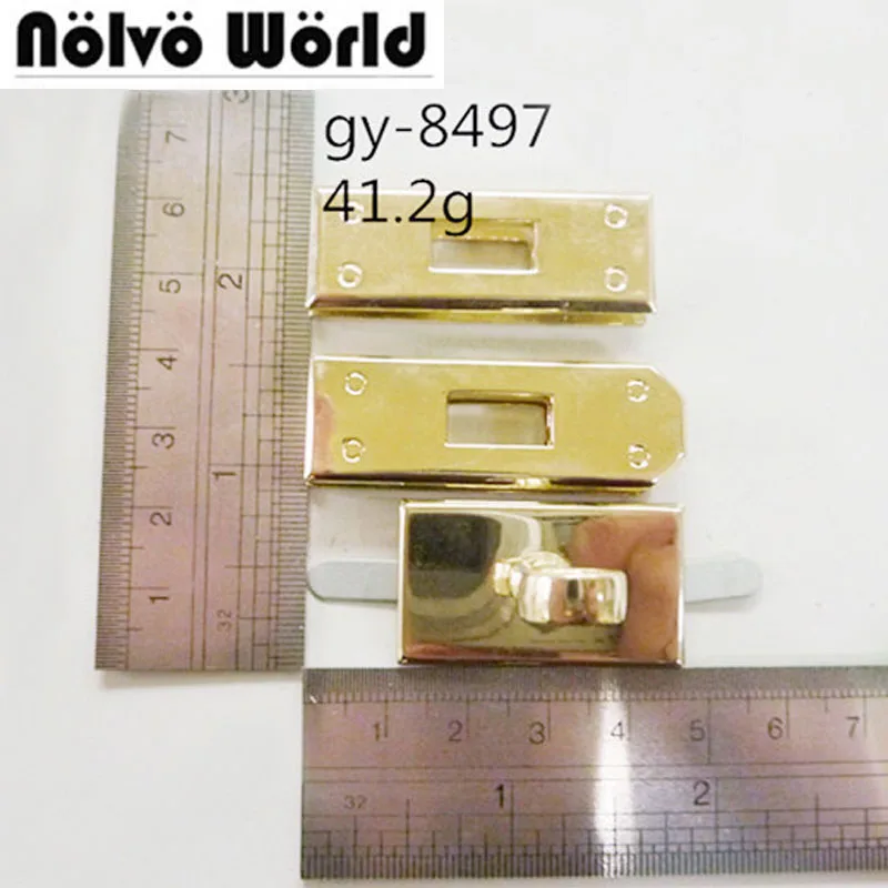 10sets High quality gold silver color metal rectangle eyelets lock