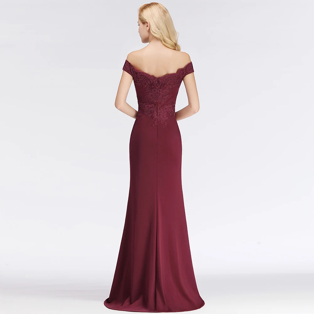 Customized Sexy Off the Shoulder Mermaid Appliques Evening Dresses Lace Long Prom Formal Party Dresses Gowns Vestido De Festa