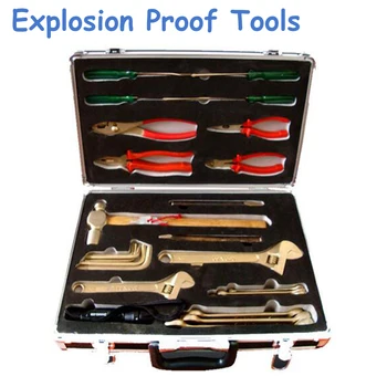 Online Non Sparking Combination Tools Set - 25pcs For Gas Station, Explosion Proof, Aluminium Bronze Hand Tool Box