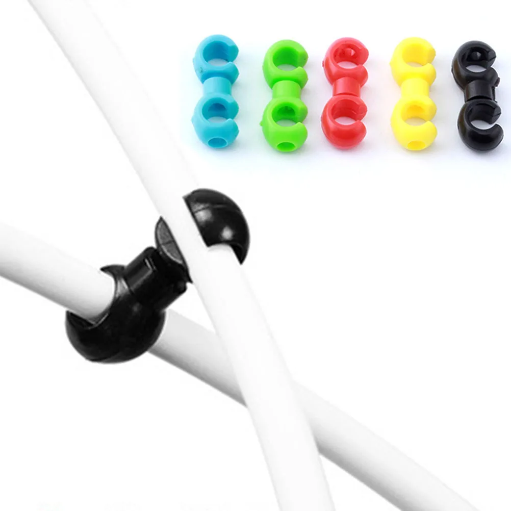 

Bike Road Bicycle Handcuffs Shape Clips Housing Hose Guide For Brake Cable Derailleur Line Case Rotatable Clasps Accessories