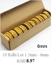 do fio de 10 rolos lote 2.5mm-6mm