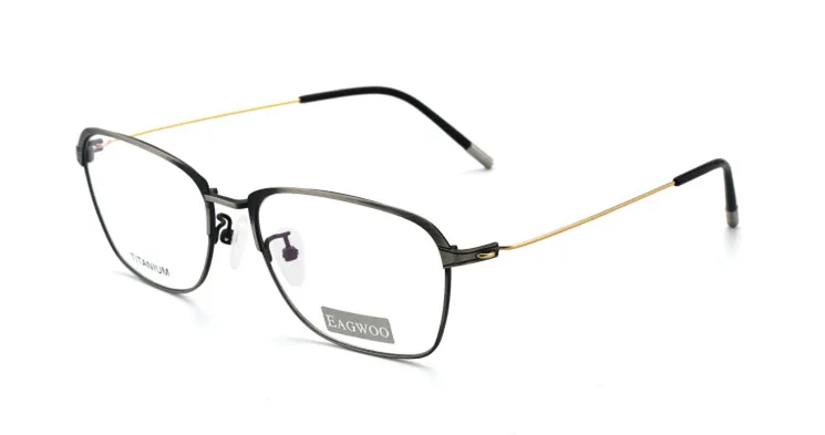 Титановые очки, мужские очки по рецепту, оптическая оправа, тонкая проволочная дужка, супер светильник, очки, Ретро стиль, оправы для очков, 82508 - Цвет оправы: Grey