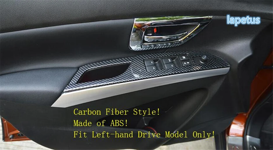 Carbon Fiber Interior Door Armrest Decor Cover Trim For BMW X2 F39 2018-2019