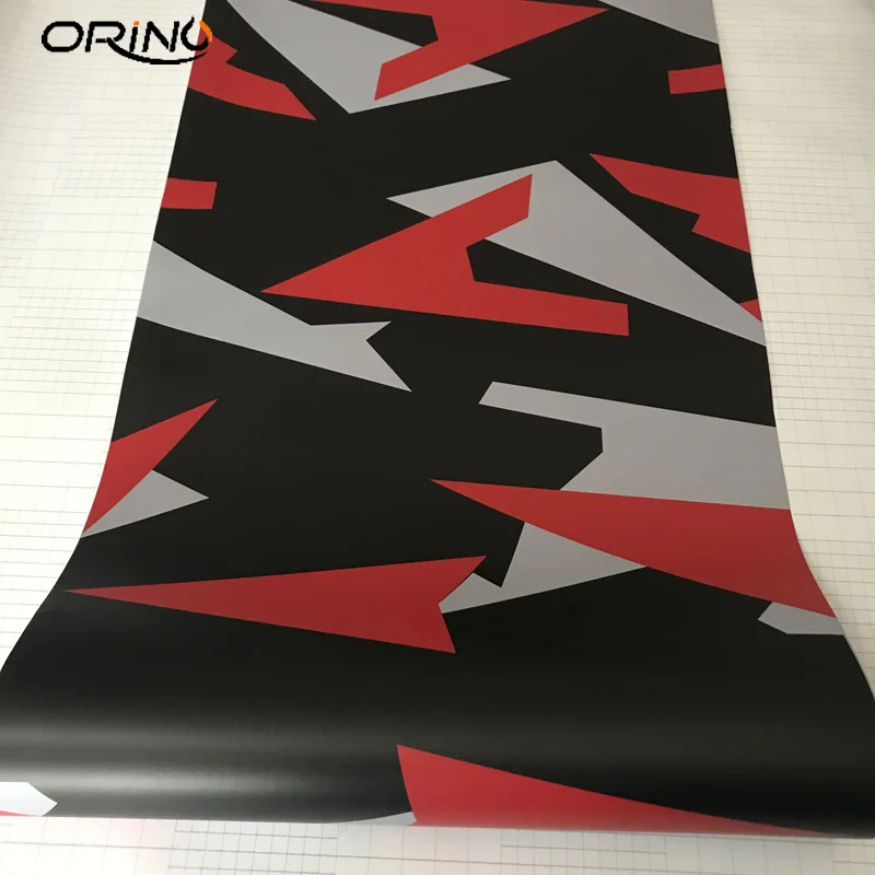 Black Red Grey Vinyl Film-3