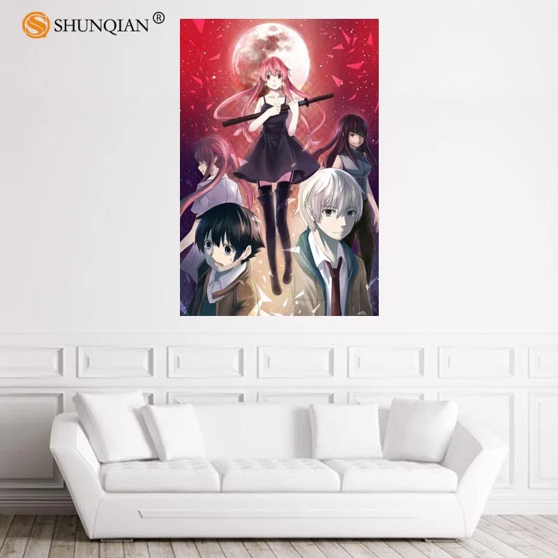 

Nice Mirai Nikki Poster Custom Satin Poster Print Cloth Fabric Wall Poster Print Silk Fabric Print Poster 12-25