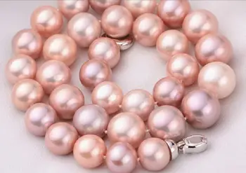 

bjc HUGE18"13-15MM SOUTH SEA ROUND NATURAL LAVENDER PEARL NECKLACE