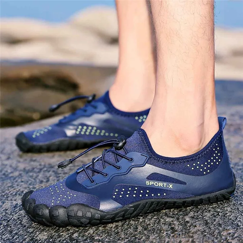 Outdoor Sports Lovers Beach Shoes Women Men Lace Up Water Shoes Breathable Non-slip Quick-Dry Barefoot Swimming Aqua Shoes #2y21 (17)