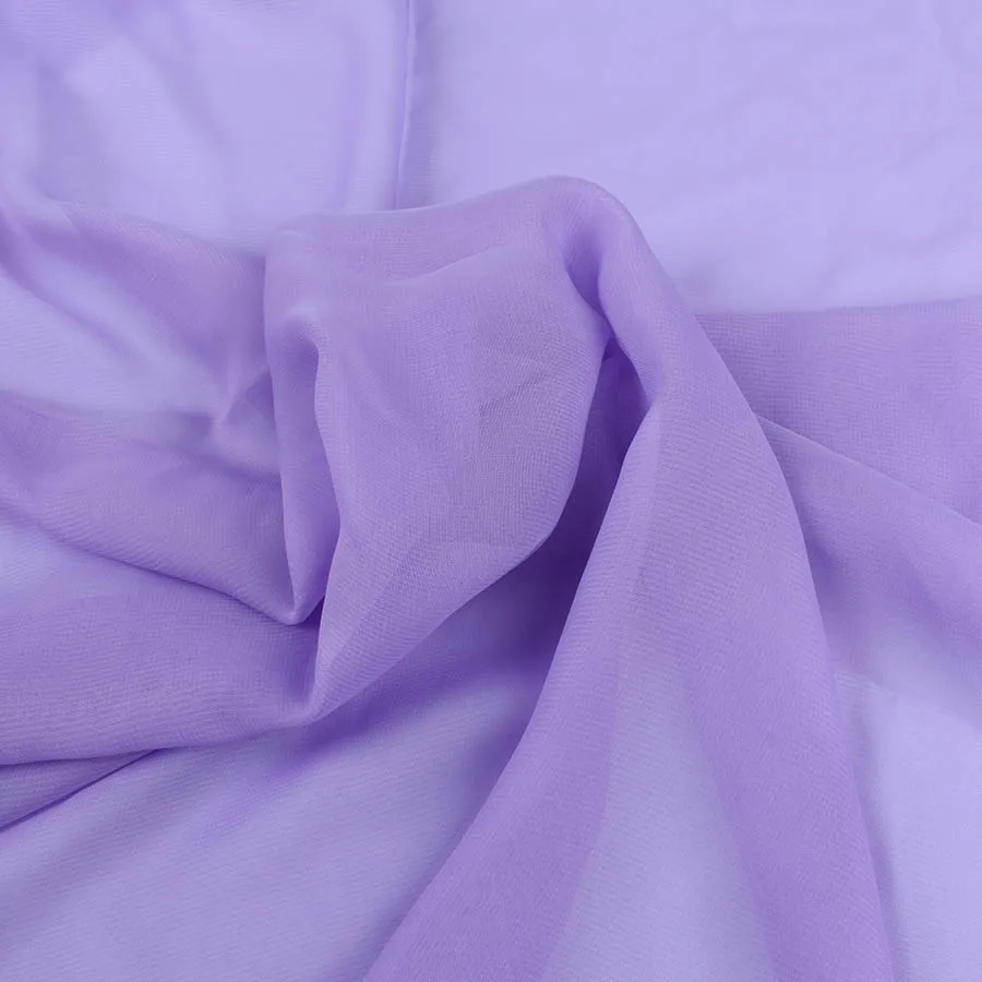 1 метр полиэстер шифон ткань 100D драпировка свадебное платье жоржет Тюль подкладочная ткань юбки вечерние декоратор ширина 150 см - Цвет: Lavender