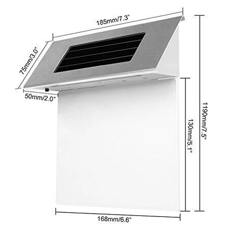 2019 NEW 4 LED solar light Outdoor stainless steel House number Indicator light for Outdoor courtyard wall light solar lamp (4)