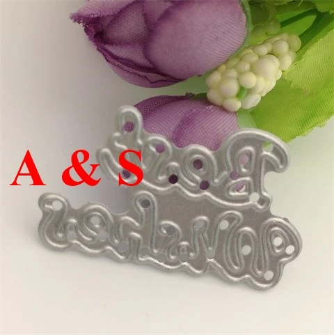  Y32 METAL CUTTING DIES Best Wish Letter Scrapbook card invitation paper craft party decor embossing - 32835734472