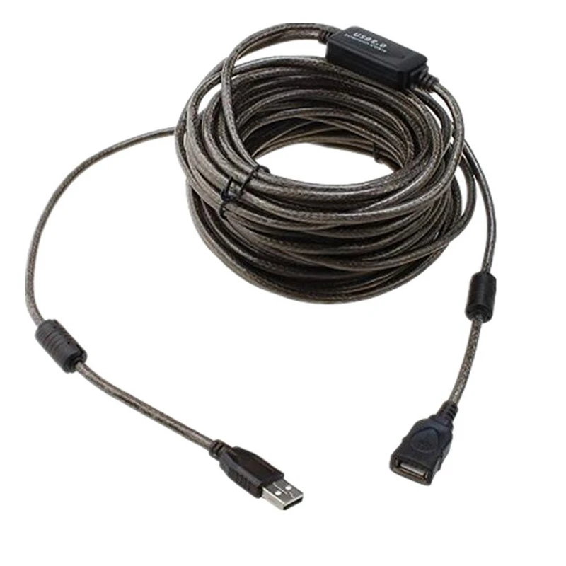 50ft USB2.0 الذكور إلى الإناث نشط تمديد موسع عالية السرعة معدل كابل ل الفاكس آلات الطابعات الماسحات الضوئية مراقبة كاميرا