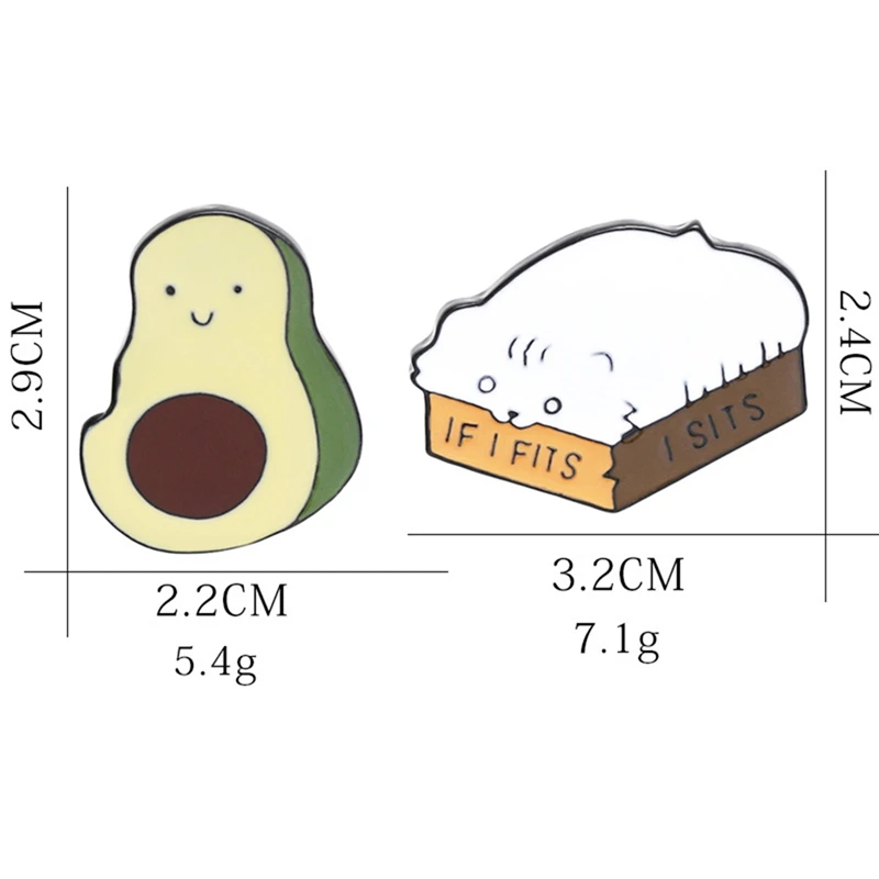

Creative Jewelry Avocado Lapel Pin Metal Lapel Pins Fruit Pin Brooches Button Badges Gift For Kids Girl Backpack Bag Accessorie