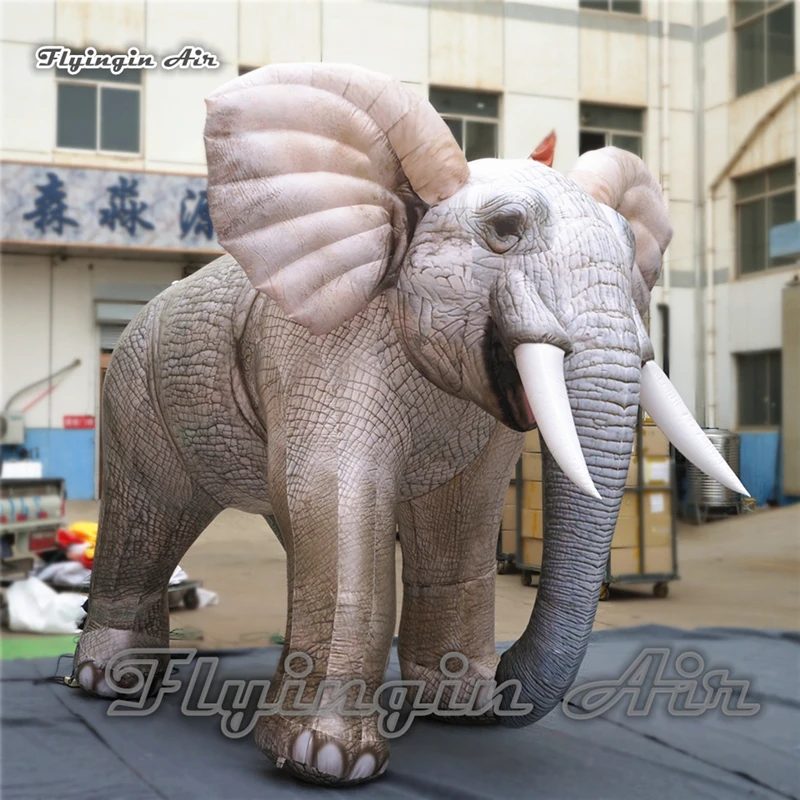 

Customized Large Inflatable Animal Mascot Elephant Model 2m/3m/4m/5m Height Grey Blow Up Elephant For Park And Parade Decoration