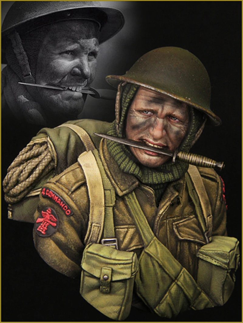 

1/10 Resin bust model WWII soldier British special forces Unpainted X14