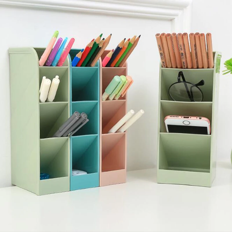 Meja Pena Pemegang Penyimpanan Box Laci Menyelesaikan Grid Alat Tulis Finishing Rak Alat Kantor Stationery Pemegang Aliexpress