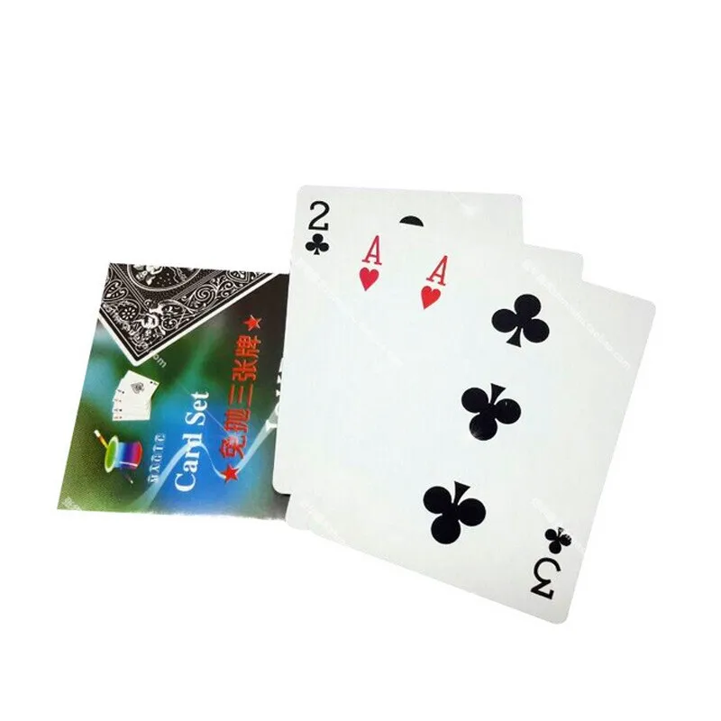 50 шт. Magic ultimate 3 три карты monte тыкать трюк Классический подсолнечника. magic карты кубики d21