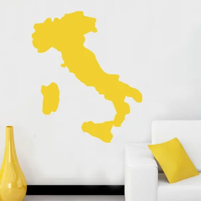 

Italy Map Skyline Famous Landmarks Removable Wall Decor Decal Sticker Fashion