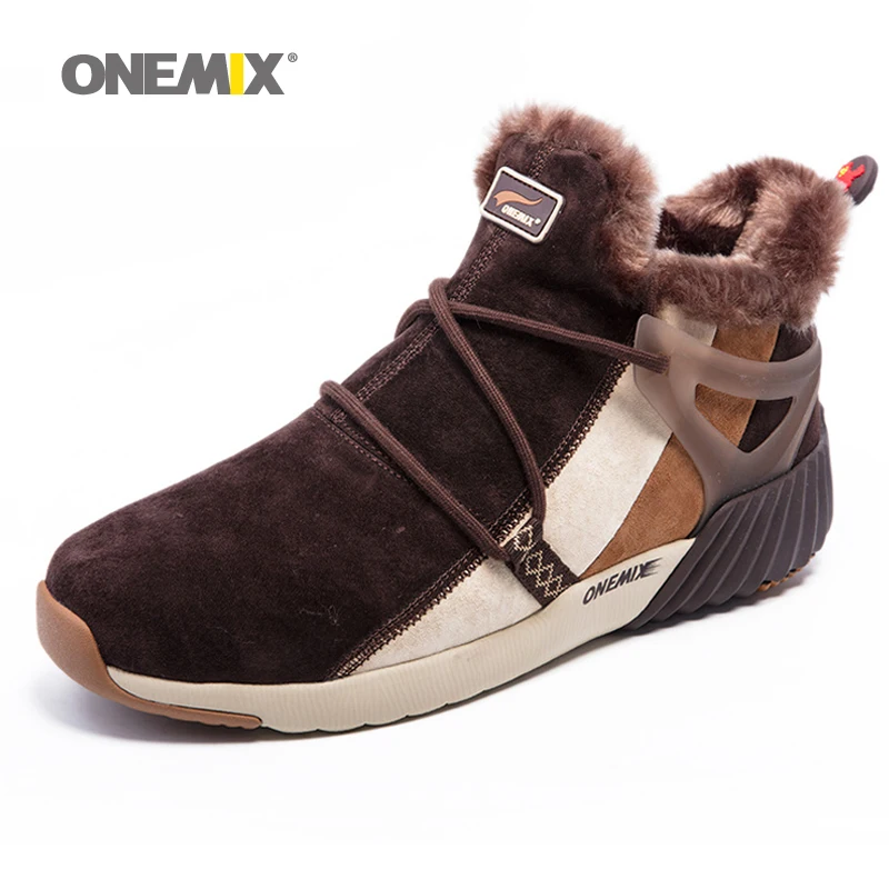 Prix pour Onemix nouvelle hiver hommes bottes de laine chaude sneakers en plein air unisexe athletic sport chaussures de course confortable chaussures ventes Prix pour Onemix nouvelle hiver hommes bottes de laine chaude sneakers en plein air unisexe athletic sport chaussures de course confortable chaussures ventes