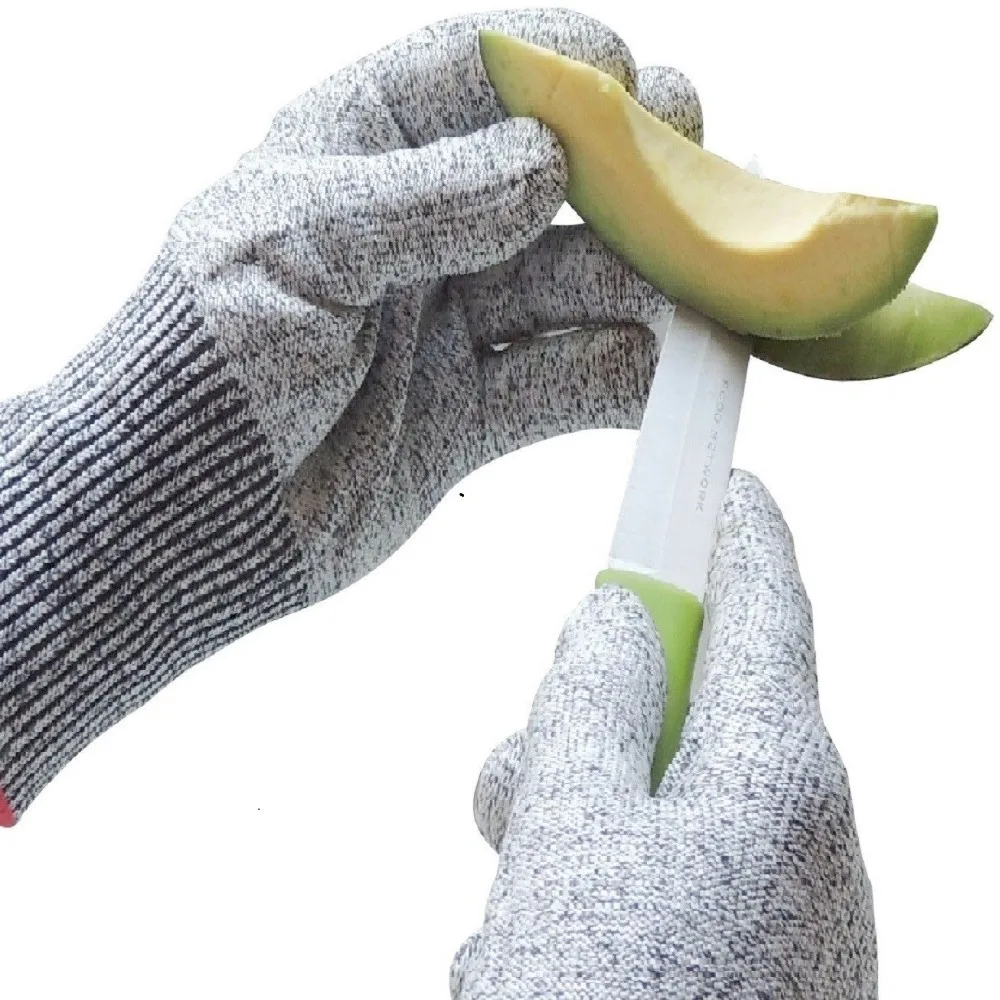 Защитные перчатки HPPE защитная сетка Мясник анти-режущие дышащие рабочие перчатки полиэтиленовые устойчивые к порезам перчатки