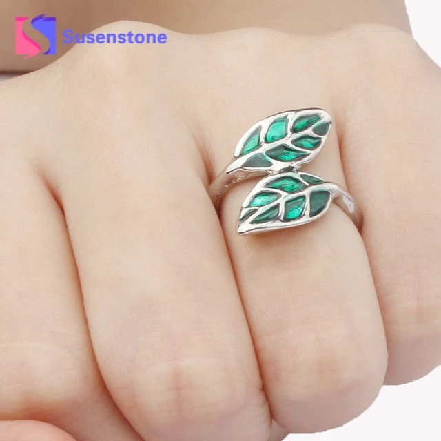 Hot Sales NEW Top Brand Hot New Fashion Cute Silver Korean style Double Green Le Hot Sales NEW Top Brand Hot New Fashion Cute Silver Korean style Double Green Le
