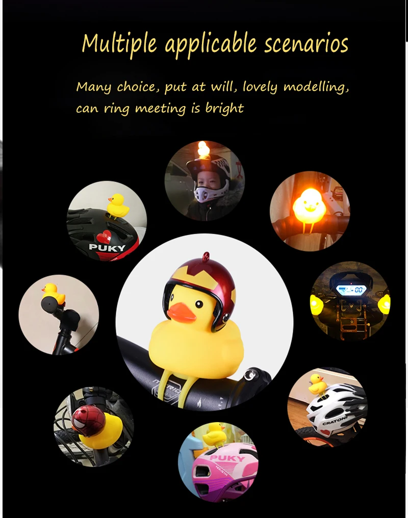 duck bicycle bell & headlights