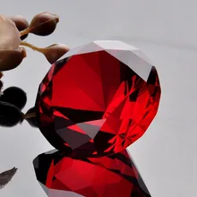 Сувенирный подарок алмазные хрустальные украшения для дома 40 мм красный красивый декор пресс-папье фэн-шуй