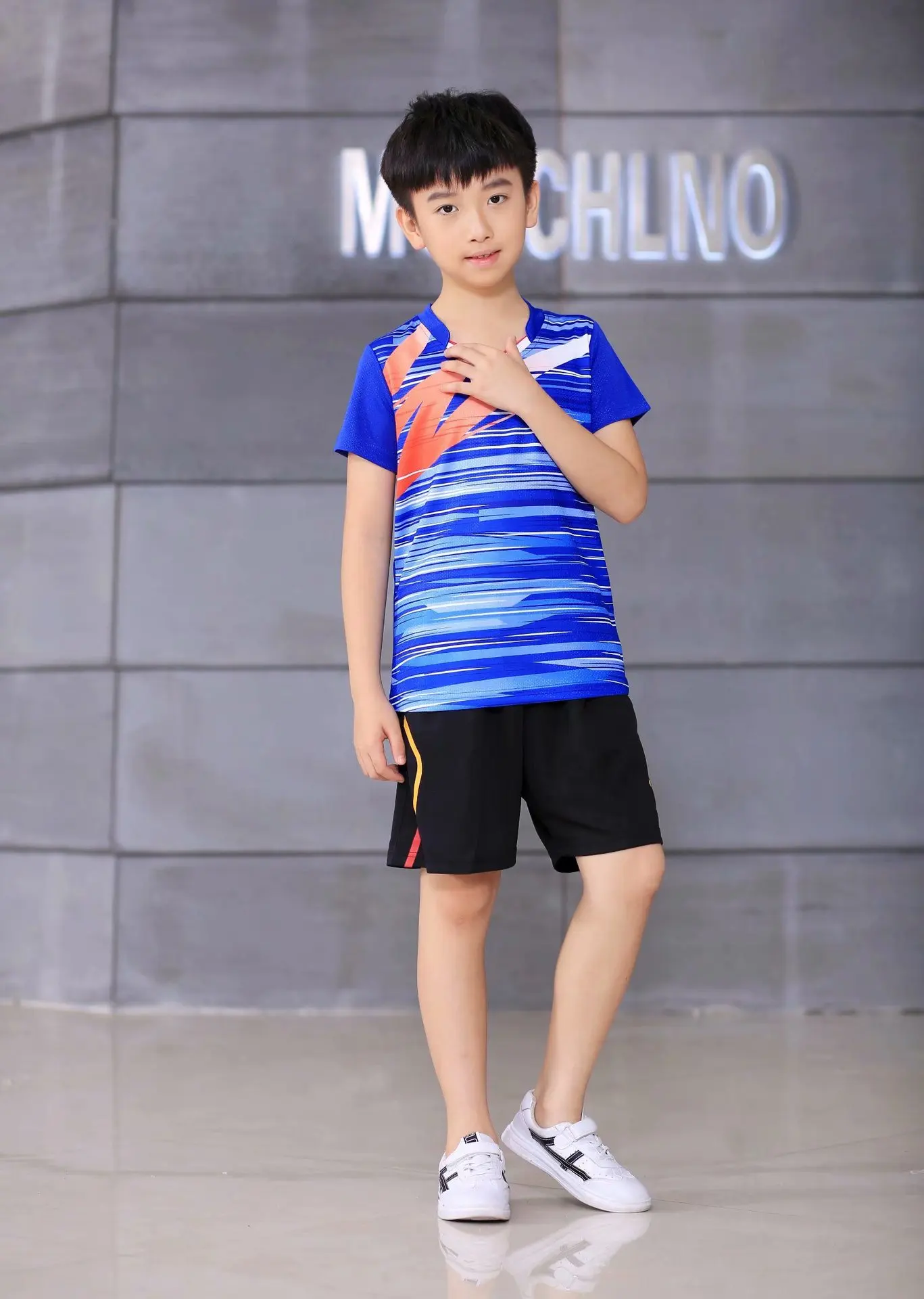 Детский Молодежный трикотажный костюмчик, дышащая рубашка для бадминтона, Униформа, одежда для настольного тенниса, командная игра, футболки с коротким рукавом и шорты