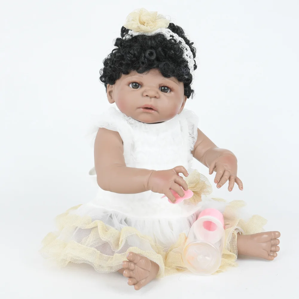 Bebe 55 см полный средства ухода за кожей силиконовые Reborn Baby Real куклы игрушечные