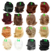 1piece 5cm black white brown color straight doll hair for 1/3 1/4 BJD doll diy hair