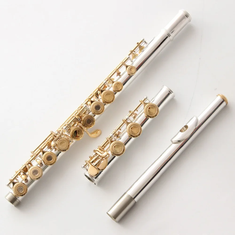 Музыка Fancier Club промежуточные стандарты флейты FL-481 золотой ключ резные цветочные конструкции флейты 17 закрытых отверстий открытое отверстие