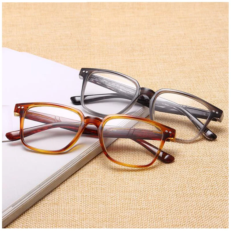 Fashion Women Men Floral Reading Glasses Big Frame Resin Clear Glasses