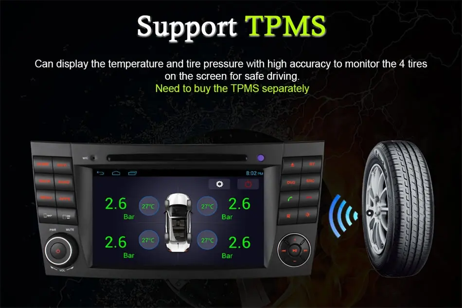 Sale 4G SIM LTE Android 6.0 Octa 8 Core 1024*600 Car DVD Player for Mercedes E Class W211 W209 W219 WIFI RDS Radio GPS Map Bluetooth 4