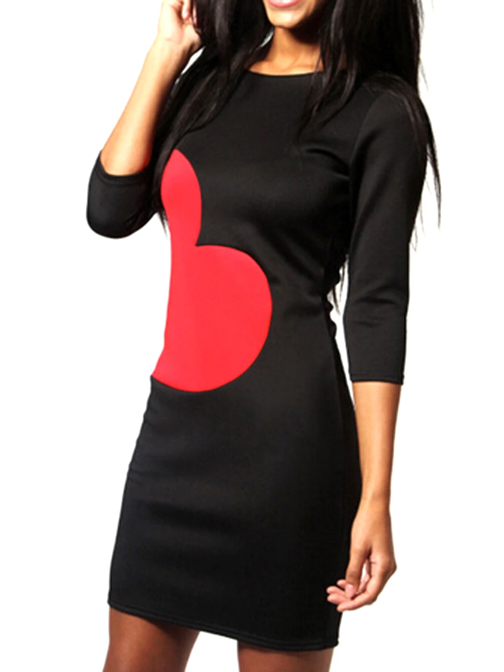 black dress with red hearts