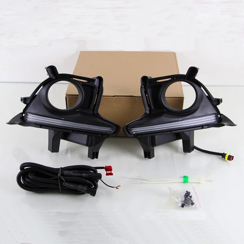SNCN-LED-Daytime-Running-Lights-For-Toyota-Highlander-2015-DRL-Fog-lamp-cover-light (2)