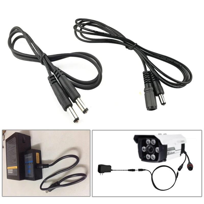 

1pcs 1m 1.5m DC Power Extension Male To Male Male To Female Extension Dc For Low Voltage DC Equipment