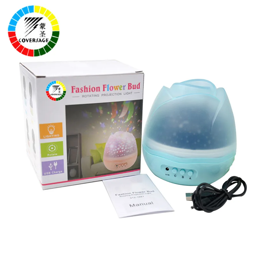  Coversage Night Light Projector Rotating Starry Sky Star Master Spin Romantic Led Lamp Projection C - 4000236881764