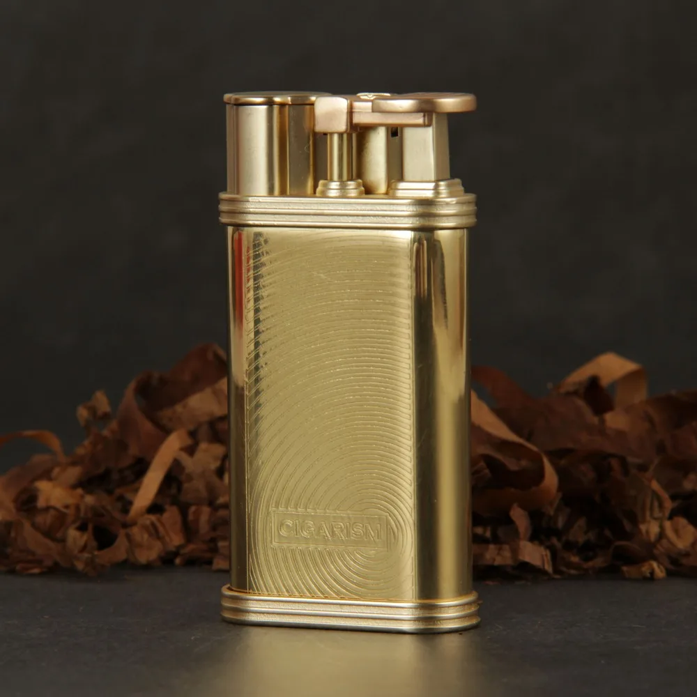 CIGARISM Золотой пульсационный узор Zine alloy 1 фонарь Jet Flame профессиональная Зажигалка