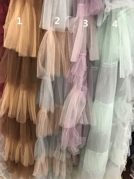 

Latest African French Lace Fabric High Quality African Tulle Lace Fabric yaking-7218 For Wedding dress