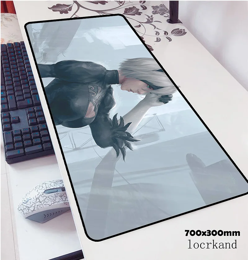 Игровой коврик для мыши NieR Automata 700x300x3 мм подходит клавиатуры и мыши|Коврики мышей|