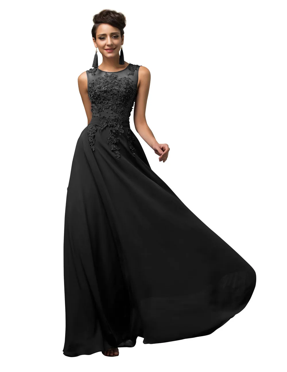 Длинное Макси-платье размера плюс 3XL 4XL 5XL фиолетовое шифоновое платье с v-образным вырезом на спине Vestido вечерние женские платья - Цвет: 3