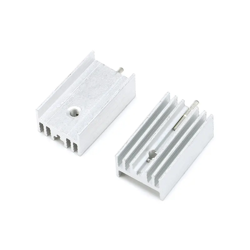 10 pcs 251510mm Heatsink Cooling Fin Cooler Aluminum Heat Sink Radiator for TO3 TO-3 Transistor with pin 25X15X10mm (2)
