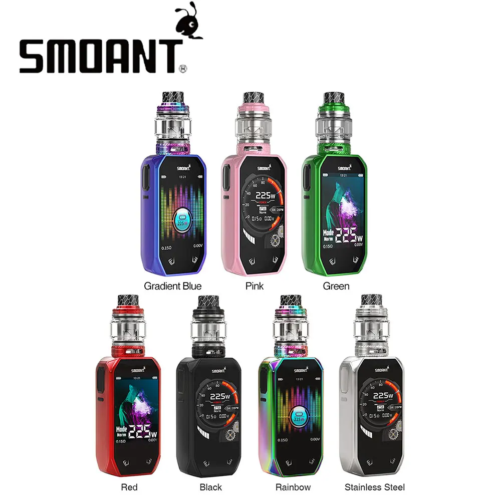 

New 225W Smoant Naboo TC Kit with Naboo Tank 4ml/2ml & 2.4 Inch TFT Colorful Screen &no 186590 Battery VS Smoant Charon Vape Kit