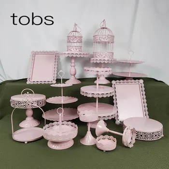

16pcs 3 tier New Type Mini Cupcake Plate Metal Wedding Cake Stand Set Crystal Decoration Supplies