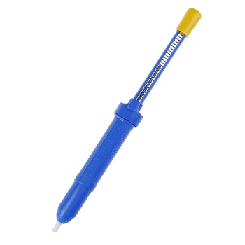 

1Pcs New Aluminium Solder Sucker Desoldering Pump Tool Removal Device Blue Vacuum Soldering Iron Desolder