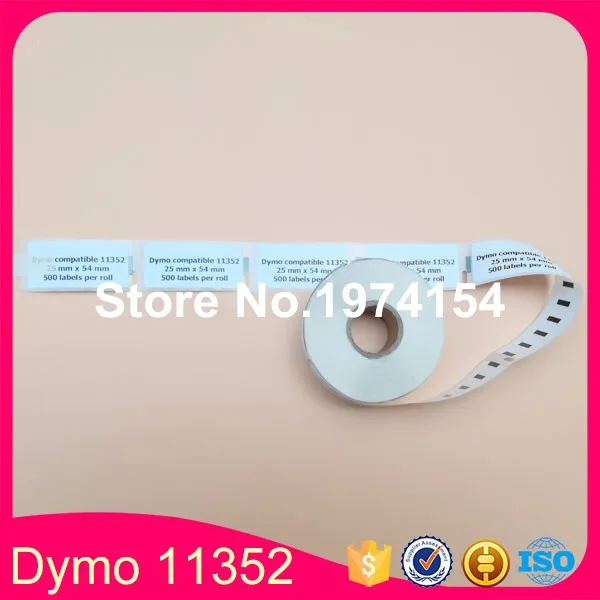 80 совместимые рулоны Dymo 11352 этикетка с фокусным расстоянием 25 мм* 54 мм 500 шт/рулон совместимый для LabelWriter400 450 450 турбо принтер SLP 440 450