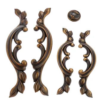 DRELD 1Pc Antique Coffee Handles Rustic Drawer Knobs Kitchen Cabinet Knob Vintage Furniture Handle Cupboard Door Pulls 96128mm